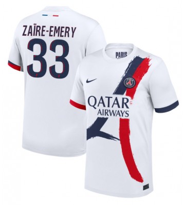 Paris Saint-Germain Warren Zaire-Emery #33 Segunda Equipación 2024-25 Manga Corta